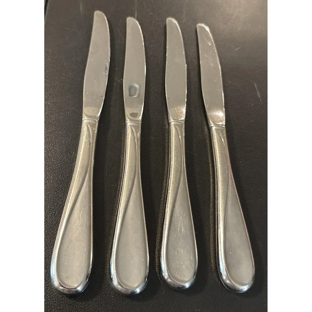Oneida Satin Flight Stainless Steel Flatware Dinner Knife Knives Set Of 4